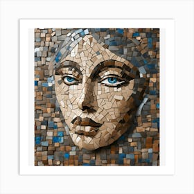 Mosaic Face Art Print