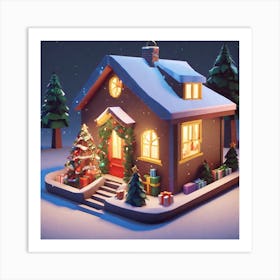 Christmas House 106 Art Print