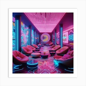 Neon Lounge Art Print