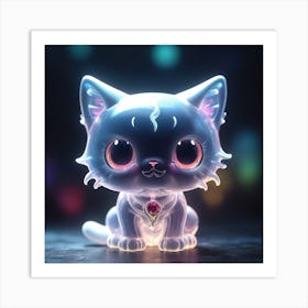 I Love You Kitty Art Print