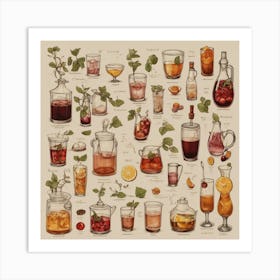 Default Process Of Preparation Of Drinks Aesthetic 2 Art Print