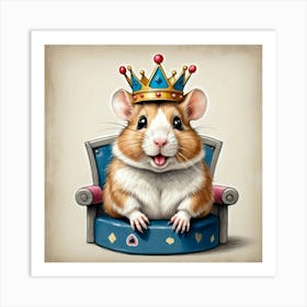 King Hamster Art Print