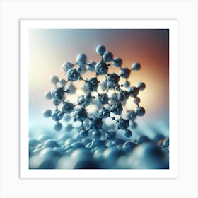 3d Model Of A Molecule Art Print