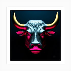 Bull Head Art Print