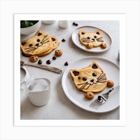 Cat Pancakes Art Print