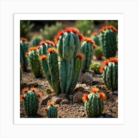 Cactus In The Desert 3 Art Print