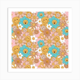 Smiling Face Flowers Art Print