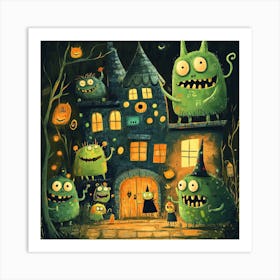 Monsters In The House Art Print