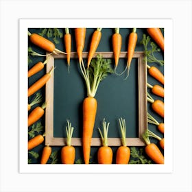 Carrots In A Frame 53 Art Print