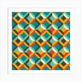 Modern Retro Pattern 03 Art Print