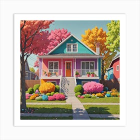 Colorful House Art Print