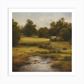 Farm In The Countryside Art Print