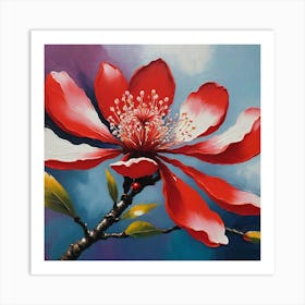 Red Flower Art Print