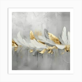 Gold Feathers Art Print