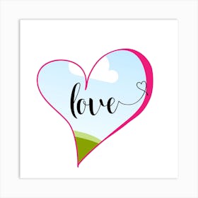 Love from the heart Art Print