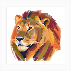 African Lion 01 Art Print