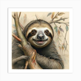 Sloth 55 Art Print