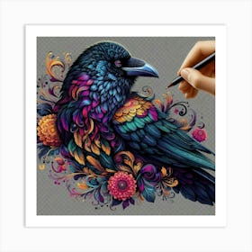 Crow Painting Art Print