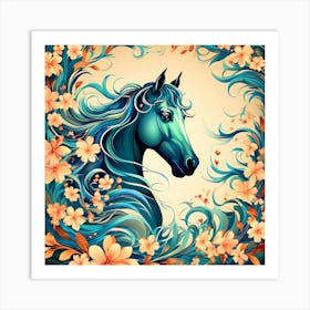 A curly wave of horse hair. 1 Art Print