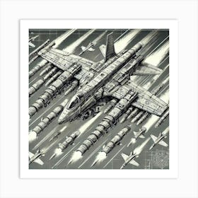 Iron Talon Assault Fighter Missile System Iron Commonwealth Art Print