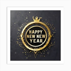 Happy New Year Painting Art Print