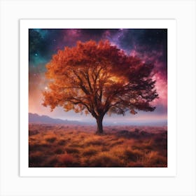 Tree And Sky Landscape Art Print