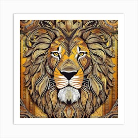 Lion Head 38 Art Print