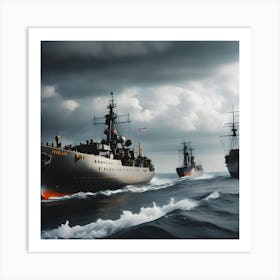 Naval Warfare - Ships at Sea 16 Art Print