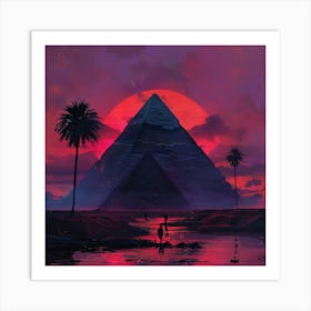 A Pyramids Of Giza Lofi Illustration 1719955209 1 Art Print