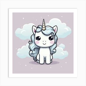 Cute Unicorn 744 Art Print