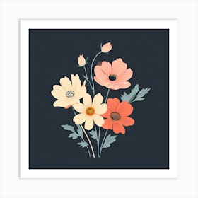 Bouquet Of vintage Flowers Art Print