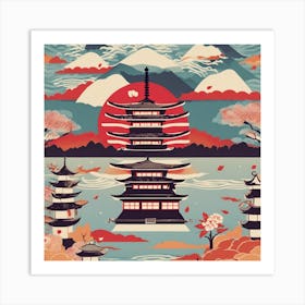 Japanese Pagoda 1 Art Print