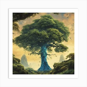 Fantasy Tree In The Forest Art Print