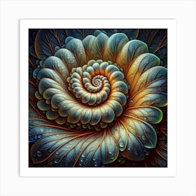 Spiral Flower Art Print