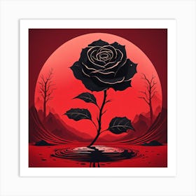 Black Rose 3 Art Print