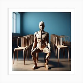 Man Sitting In A Chair 1 Art Print