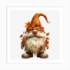 Autumn Gnome Art Print