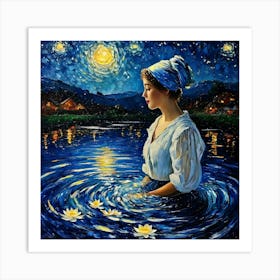 A Gallery Of Classical Oil Paintings Showcasing Renaissance Masters Monets Water Lilies Causing Ri 17565839 (1) Art Print