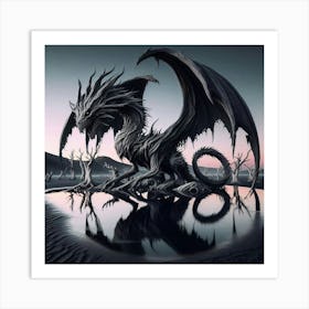 Black Dragon 1 Art Print