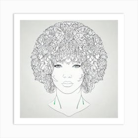 Afro Hair Art Print