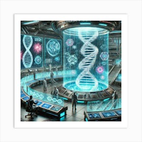 A Futuristic Sci Fi Laboratory Scene Depicting The Process Art Print