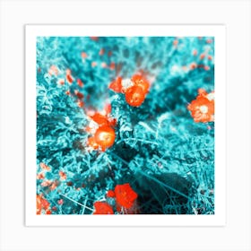 Blue and Mallow Art Print