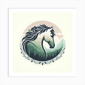 Horse Head Logo Art Print