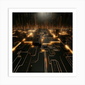 Circuit Board 3 Art Print