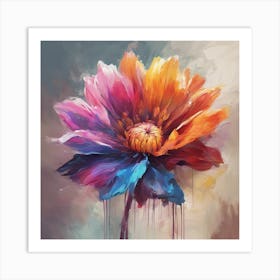 Colorful Flower Painting Art Print