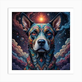 Psychedelic Dog Art Print