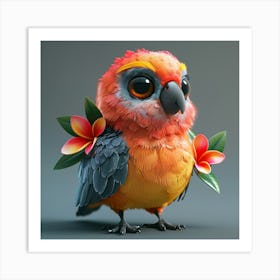 Little Cute Parrot 1 Art Print