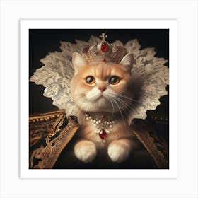 Queen Cat Art Print