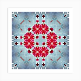 Blue Abstraction Watercolor Pattern 2 Art Print