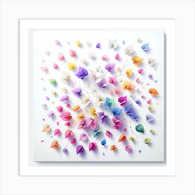 Origami Flowers Art Print